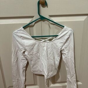 Aeropostale White Long Sleeve Blouse